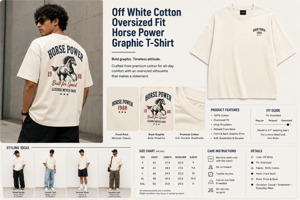 Off white oversized graphic T-shirt